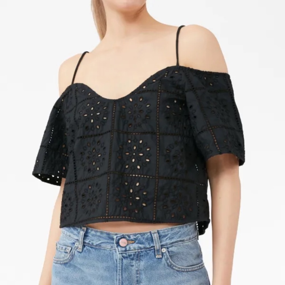NWT GANNI Broderie Anglaise Top | Women’s Lightweight Summer Top